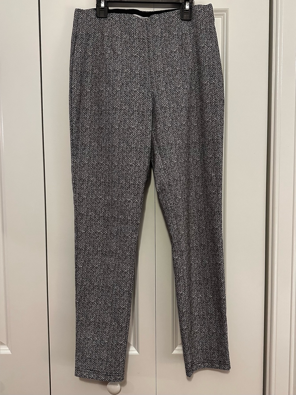 Calvin Klein Black & White Tweed Skinny Pants